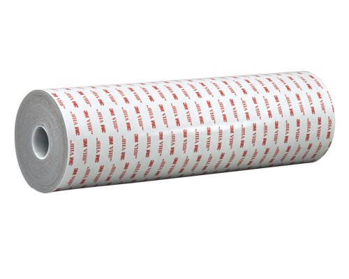 TapeCase 24-5-4941 4941 graues, doppelseitiges Schaumstoff-Klebeband, 1,1 mm dick, 61 x 1,5 m Rolle von 3M