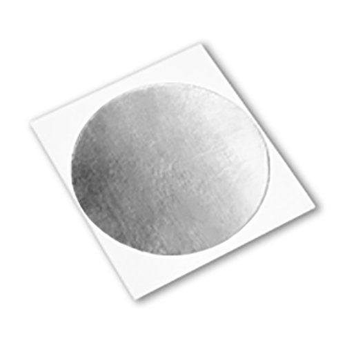 TapeCase 3380 CIRCLE-1,27 cm - 1000 Silber Aluminiumfolie, 3M-Klebeband, -30 bis 260 Grad, 0,0033" Dicke, 1,27 cm Länge, 1,27 cm Breite, 1000 Stück von 3M