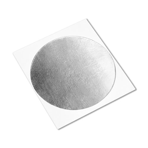 TapeCase 431 CIRCLE-4,5-500 Silber Hochtemperatur-Aluminium/Acryl-Klebeband, 3,8 cm Durchmesser, Kreise, 0,0031" Dicke, 4,3 cm Länge, 4,3 cm Breite, 500 Stück von 3M