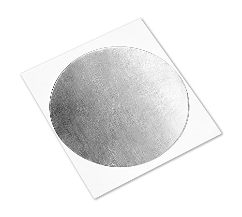 TapeCase 431 CIRCLE-4.000"-100 Silber Hochtemperatur-Aluminium/Acryl-Klebeband, 10,2 cm Durchmesser, Kreise, 0,0031 cm Dicke, 10,2 cm Länge, 10,2 cm Breite, 100 Stück von 3M