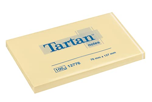 Tartan 012776 Haftnotiz Notes (127 x 76 mm, 1 Block a 100 Blatt) gelb, 1 Stück von 3M