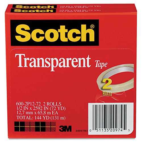 mmm6002p1272 – Scotch transparentes Klebeband 600 2P12 72 von 3M