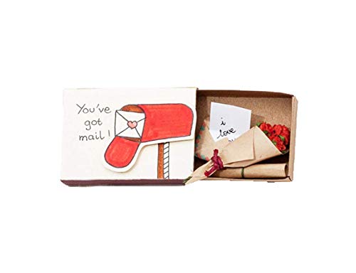 3XU, Niedliche Liebeskarte – Jubiläumskarte – Handgemachte Valentins-Geschenkbox – Überraschungsgeschenk für Sie und Ihn – Ich liebe dich Matchbox-Karte (You've got mail) von 3XU