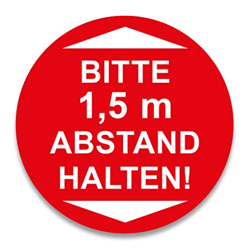 Aufkleber (1St.) - Bitte Abstand halten! - 10 cm rund - Vinyl von 4-prints