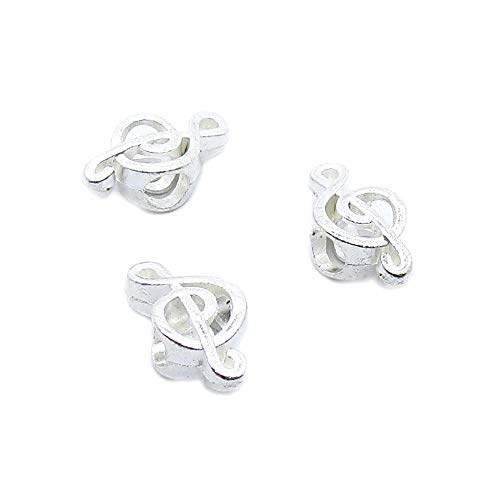 70 Stück Antik Silber Ton Schmuck Charms Handwerk Kunst Handwerk Perlen Perlen Zubehör FV9S2L Musik Notenschlüssel lose Perlen von 4044 Charms