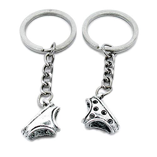 AA4615 Schlüsselanhänger, antikes Silber, Schlüsselanhänger, Unterhosen, Schlüsselanhänger, Ring für Schmuckherstellung silberfarben antik-optik von 4044 Charms