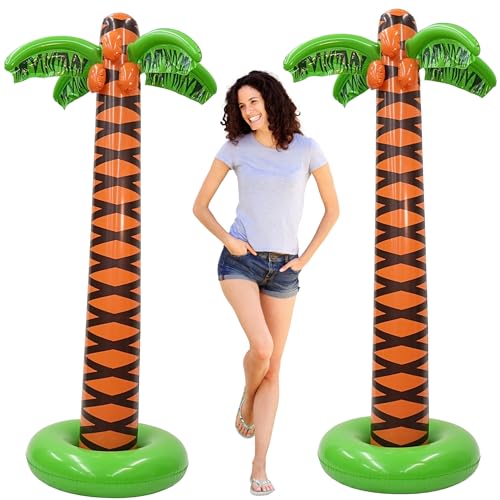 4E's Novelty 2 Stück aufblasbare Palmen, ideal für Pool und Strand Party von 4E's Novelty
