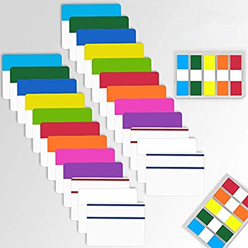 4EVERHOPE 680Pcs Sticky Index Registerkarten 2-Zoll-Seitenmarkierungs-Registerkarten, beschreibbare und repositionierbare Ablage-Registerkarten, Flaggen-Etiketten, 26 Sätze, 12 Farben von 4EVERHOPE