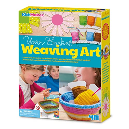 4M 404757 KidzMaker Basket Weaving Art, Multi Colour von 4M