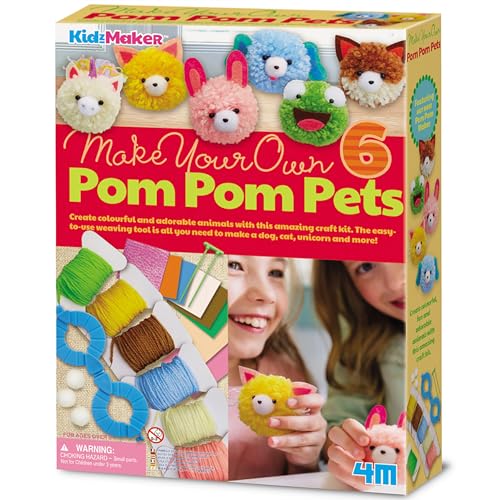 4M 404760 KidzMaker Make Poms, Multi Colour 4M 404760 KidzMaker Make Poms, Multi Colour von 4M