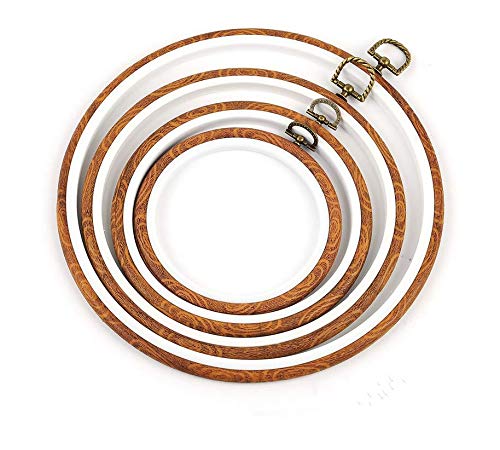 4URNEED 4 Stück Stickrahmen,10CM/14CM/17CM/21.8CM Stickerei Kit Anfänger Kreuzstich Set Kreuzstich Tool Embroidery Hoop Klein zu Groß Aufhängbar Rund 4URNEED 4 Stück Stickrahmen,10CM/14CM/17CM/21.8CM Stickerei Kit Anfänger Kreuzstich Set Kreuzstich Tool Embroidery Hoop Klein zu Groß Aufhängbar Rund von 4URNEED