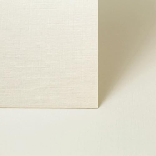 Elfenbeinfarbener Leinen-Karton, 300 g/m², dickes Kartonpapier, Karte zum Bedrucken, Karton zum Basteln und selbstgemachte Kartenherstellung, 10 Blatt (A4, 297 mm x 210 mm) von 4aboxes ltd
