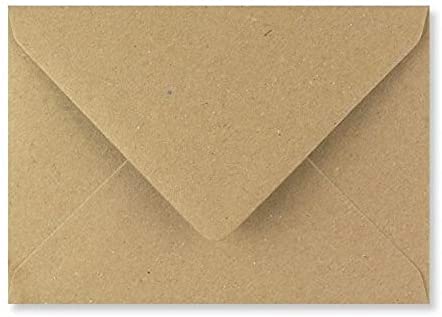 Farbige Umschläge für Grußkarten, Hochzeitseinladungen und Bastelarbeiten, 133 x 184 mm, Kraftbraun, 25 Stück von 4aboxes ltd