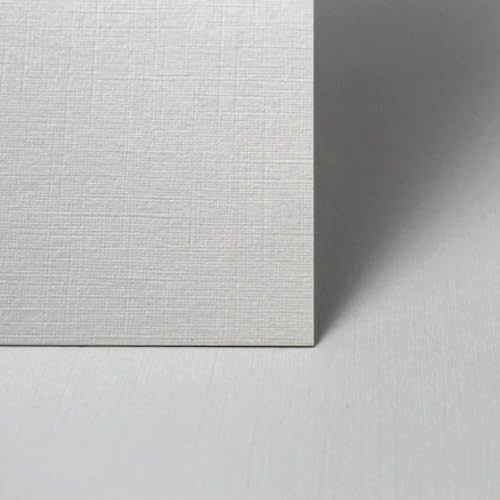 Weißer Leinen-Karton, 300 g/m², dickes Kartonpapier, Karte zum Bedrucken, Karton zum Basteln und selbstgemachte Karten, 10 Blatt (A4, 297 mm x 210 mm) von 4aboxes ltd