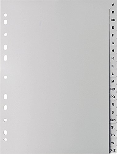 25er Maxi Sparpack 5-Star Buchstabenregister "A-Z" DIN A4, volle Höhe, grau (25) von 5 STAR