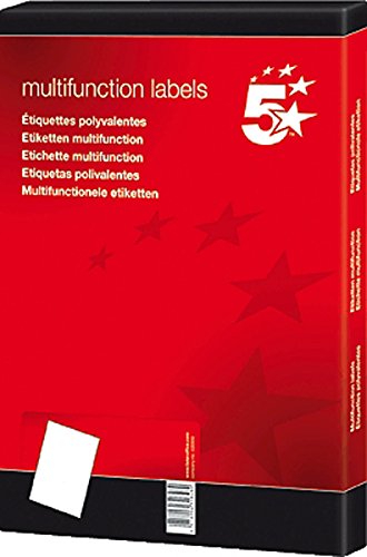 5 Star Office 850424 Etiketten selbstklebend 70 x 36 mm, Inhalt 2400 Pack, weiß 5 Star Office 850424 Etiketten selbstklebend 70 x 36 mm, Inhalt 2400 Pack, weiß von 5 Star