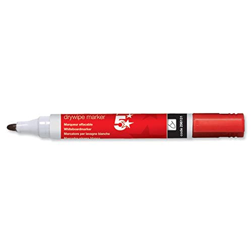 Red Dry Wip Whiteboard - Marker - Stift Für Whiteboards, Flipcharts, Memo - Boards - 3mm Bullet Tipp - Pack von 4 von Magnet Expert