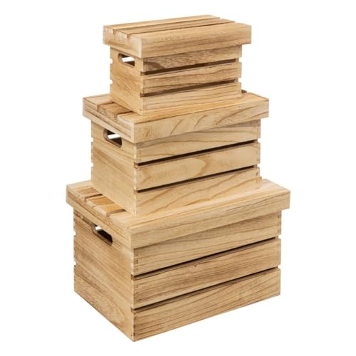 5five - 3 aufbewahrungsboxen holzkiste 5five - 3 aufbewahrungsboxen holzkiste von 5 five simply smart