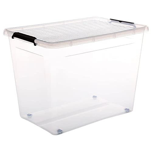 5five - transparente plastikbox 80l "clip n box" von 5 five simply smart