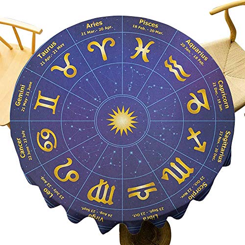 Rund Tischdecke Horoskop Sternzeichen Mit Geburtsdaten Im Kreis Mit Sternpunkten Für Freunde Königsblau Und Gelb Table Cloth Seidenglanz Drucken Tischdecke Hochwertige Outdoor Tischdecke 152 cm Rund Tischdecke Horoskop Sternzeichen Mit Geburtsdaten Im Kreis Mit Sternpunkten Für Freunde Königsblau Und Gelb Table Cloth Seidenglanz Drucken Tischdecke Hochwertige Outdoor Tischdecke 152 cm von 501