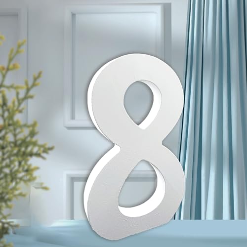 15,2 cm weiße Holznummer 8 – unlackierte Holzzahlen für Wanddekoration, Geburtstag, Hochzeit, Party, Dekoration, Holzschild, DIY, Handwerk, Kunst, Malerei, Heimdekorationen 15,2 cm weiße Holznummer 8 – unlackierte Holzzahlen für Wanddekoration, Geburtstag, Hochzeit, Party, Dekoration, Holzschild, DIY, Handwerk, Kunst, Malerei, Heimdekorationen von 5ARTH
