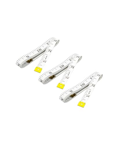 Doppelseitiges Körpermaßband für Körper, 3 Stück, Doppelskala, Maßband zum Nähen von Stoff, Schneider, 150 cm Doppelseitiges Körpermaßband für Körper, 3 Stück, Doppelskala, Maßband zum Nähen von Stoff, Schneider, 150 cm von 5RIDGE