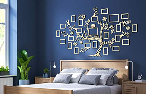 68travel Stammbaum aus Holz mit Bilderrahmen und Zubehör, hölzerne Wanddekoration, für Schlafzimmer, Wohnzimmer, Arbeitszimmer 68travel Stammbaum aus Holz mit Bilderrahmen und Zubehör, hölzerne Wanddekoration, für Schlafzimmer, Wohnzimmer, Arbeitszimmer von 68travel