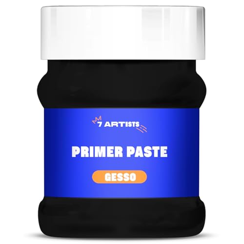 7 Artists Gesso Grundierung Schwarz Acryl 230 ml - Acrylfarben, Ölfarben, Aquarellfarben | Acryl Gesso Schwarz von Maluntergründen wie Leinwand, Holz, Papier, Metall 7 Artists Gesso Grundierung Schwarz Acryl 230 ml - Acrylfarben, Ölfarben, Aquarellfarben | Acryl Gesso Schwarz von Maluntergründen wie Leinwand, Holz, Papier, Metall von 7 Artists