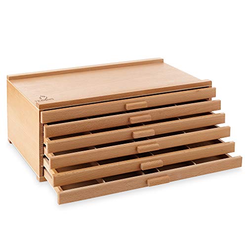 7 Elements Künstlerbox aus Holz mit 6 Schubladen für Pastellkreide, Bleistifte, Stifte, Marker, Pinsel und Werkzeuge 7 Elements Künstlerbox aus Holz mit 6 Schubladen für Pastellkreide, Bleistifte, Stifte, Marker, Pinsel und Werkzeuge von 7 Elements