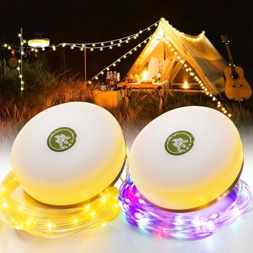 2er-Pack Aufrollbare Camping Lichterkette,20M Tragbare Wiederaufladbare LED Mit 5 Beleuchtungsmodi,Tragbare Wiederaufladbare Lichterkette Wasserdichte Campinglampe Taschenlampe für Camping 2er-Pack Aufrollbare Camping Lichterkette,20M Tragbare Wiederaufladbare LED Mit 5 Beleuchtungsmodi,Tragbare Wiederaufladbare Lichterkette Wasserdichte Campinglampe Taschenlampe für Camping von 71Nmly