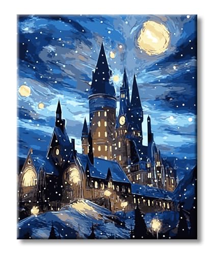 77iiAii Malen Nach Zahlen Erwachsene, Malen Nach Zahlen Knitterfreie Leinwand Bilder Schloss, Paint by Numbers DIY Kreativ Bastelset für Geschenk Heimdekoration 40x50cm 77iiAii Malen Nach Zahlen Erwachsene, Malen Nach Zahlen Knitterfreie Leinwand Bilder Schloss, Paint by Numbers DIY Kreativ Bastelset für Geschenk Heimdekoration 40x50cm von 77iiAii
