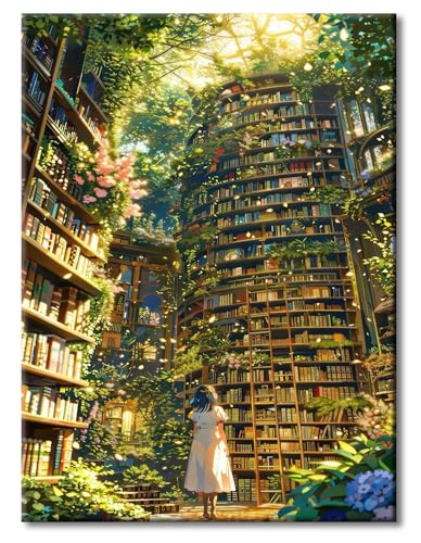 77iiAii Malen Nach Zahlen Erwachsene, Paint by Numbers Adult Leinwand Bilder Bücherregal mit 3 - Pinseln und Acrylfarbe Geschenkboxverpackung, Als Geschenk und Wanddeko 40x50cm 77iiAii Malen Nach Zahlen Erwachsene, Paint by Numbers Adult Leinwand Bilder Bücherregal mit 3 - Pinseln und Acrylfarbe Geschenkboxverpackung, Als Geschenk und Wanddeko 40x50cm von 77iiAii