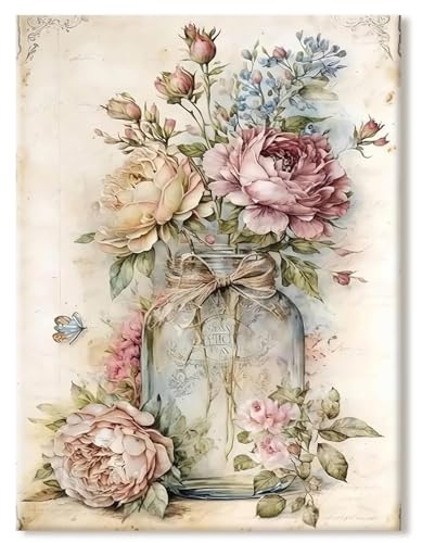 77iiAii Malen Nach Zahlen Erwachsene Blume, Paint by Numbers Adult, DIY Handgemalt Ölgemälde leinwand Kit Mit 3 - Pinseln und Acrylfarbe für Home Deko Geschenk - 40 x 50 CM 77iiAii Malen Nach Zahlen Erwachsene Blume, Paint by Numbers Adult, DIY Handgemalt Ölgemälde leinwand Kit Mit 3 - Pinseln und Acrylfarbe für Home Deko Geschenk - 40 x 50 CM von 77iiAii