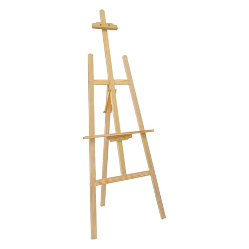 Künstlerstaffelei, Holz-A-Rahmen-Staffelei, 150 cm Verstellbare Holzstaffelei für Leinwand, Malerei & Zeichnen | tragbare Staffelei, Kunstständer für Malerei, Skizze, Hochzeit, Ausstellung von 7Sevenjokers
