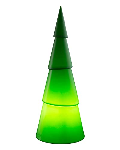 8 seasons design Shining Tree 3D LED Weihnachtsbaum rund (100 cm, grün) E27 Fassung inkl. Leuchtmittel in warmweiß, großer beleuchteter Tannenbaum, Weihnachts-Deko, Winter-Deko, für außen + innen von 8 seasons