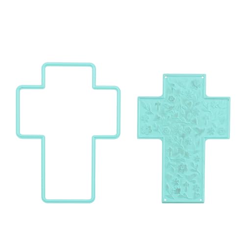Nellie's Choice STAD014 Stanzschablone mit Prägen-Kreuz Cutting Die-6,1 x 8,4 cm-1 Stück-Stanzform-Karten Basteln-Bastel Scrapbooking, Weihnachten und DIY-Scrapbook Zubehör, Blau, 61x84mm von Nellie's Choice
