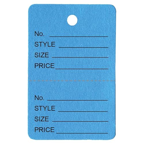 Unbespannte farbige Preis-/Quittungsschilder mit leicht abreißbarem Zapfen, verschiedene Farben (Blau, 32 x 47 mm) von 888 Display USA, Inc