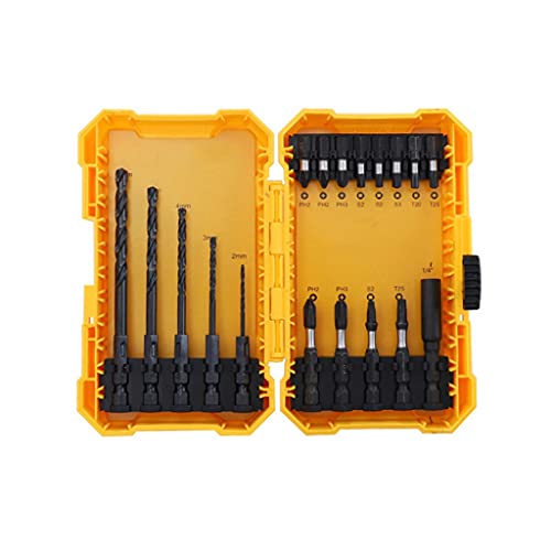 8KLANMMQ 18/42-teiliges Schlag-Bit-Set, elektrische Schraubendreher-Bohrer, S2-Stahllegierung, Schlagschrauber-Bits, elektrische Multifunktionswerkzeuge (Größe: 42 PS) (18 PS) von 8KLANMMQ