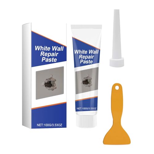 Flächenspachtelmasse, Wandausbesserungs Paste, Spachtelmasse Weiß Innen, Repair Cream, Wall Crack Filler Repair Tool for Walls Nail Holes Graffiti Stains, with Scraper, Pointed Nozzle von 95sCloud-1