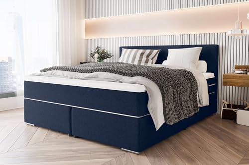 99rooms Phönix Boxspringbett Doppelbett Ehebett: 160x200 cm, Webstoff Malmo_New Dunkelblau, Box: Bonellfederkern, Matratze: Taschenfederkern 19 cm, Kaltschaumtopper 4 cm 99rooms Phönix Boxspringbett Doppelbett Ehebett: 160x200 cm, Webstoff Malmo_New Dunkelblau, Box: Bonellfederkern, Matratze: Taschenfederkern 19 cm, Kaltschaumtopper 4 cm von 99rooms