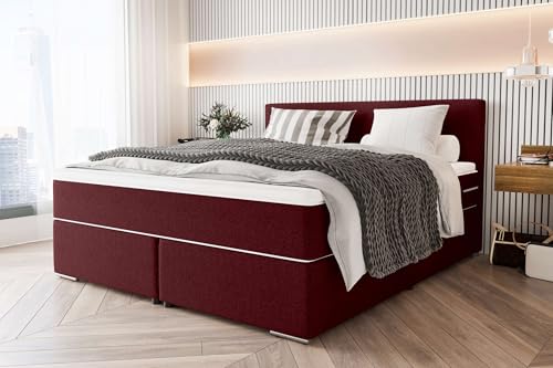 99rooms Phönix Boxspringbett Doppelbett Ehebett: 180x200 cm, Webstoff Malmo_New Bordeaux, Box: Bonellfederkern, Matratze: Taschenfederkern 19 cm, Kaltschaumtopper 4 cm 99rooms Phönix Boxspringbett Doppelbett Ehebett: 180x200 cm, Webstoff Malmo_New Bordeaux, Box: Bonellfederkern, Matratze: Taschenfederkern 19 cm, Kaltschaumtopper 4 cm von 99rooms