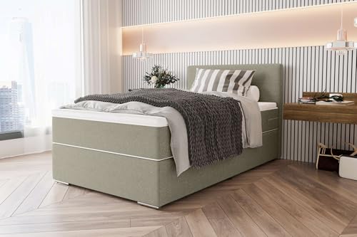 99rooms Phönix Mini Boxspringbett Einzelbett: 120x200 cm, Webstoff Malmo_New Beige, Box: Bonellfederkern, Matratze: Taschenfederkern 19 cm, Komfortschaumtopper 4 cm 99rooms Phönix Mini Boxspringbett Einzelbett: 120x200 cm, Webstoff Malmo_New Beige, Box: Bonellfederkern, Matratze: Taschenfederkern 19 cm, Komfortschaumtopper 4 cm von 99rooms