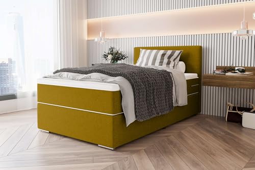 99rooms Phönix Mini Boxspringbett Einzelbett: 120x200 cm, Webstoff Malmo_New Gelb, Box: Bonellfederkern, Matratze: Taschenfederkern 19 cm, Komfortschaumtopper 4 cm 99rooms Phönix Mini Boxspringbett Einzelbett: 120x200 cm, Webstoff Malmo_New Gelb, Box: Bonellfederkern, Matratze: Taschenfederkern 19 cm, Komfortschaumtopper 4 cm von 99rooms