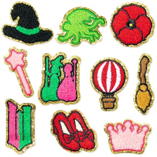 Aufnäher zum Aufbügeln, Chenille, bestickt, für Fans, Rucksack, Kleidung, Hüte, Kleid, Jacken, Jeans, Dekoration, 10 Stück von 9tilight