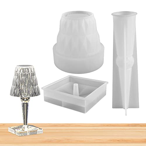 A/A Lampe Epoxidharz Bausatz,Lampenharzform und Lichtfolie | Einzigartige Formen für DIY-Desktop-Ornamente, Tischkerzen, Kunstharz, schickes Dekor von A/A