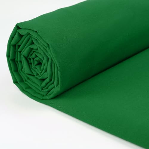 A-Express 100% Baumwollstoff - 150 cm (60 Zoll) Breit – Uni Baumwoll stoff Meterware - Ideal für Patchwork, Nähen, Vorhang, Futter, Bettwäsche, Schneiderei, Kissenbezüge - Flaschengrün 2 Meter von A-Express
