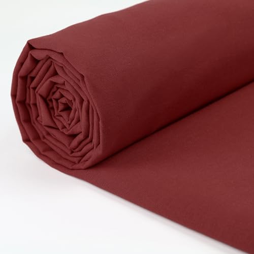 A-Express 100% Baumwollstoff - 150 cm (60 Zoll) Breit – Uni Baumwoll stoff Meterware - Ideal für Patchwork, Nähen, Vorhang, Futter, Bettwäsche, Schneiderei, Kissenbezüge - Kastanienbraun 1 Meter von A-Express