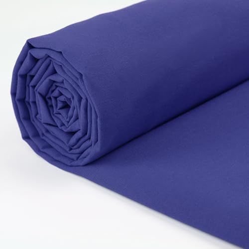 A-Express 100% Baumwollstoff - 150 cm (60 Zoll) Breit – Uni Baumwoll stoff Meterware - Ideal für Patchwork, Nähen, Vorhang, Futter, Bettwäsche, Schneiderei, Kissenbezüge - Königsblau 0.5 Meter von A-Express