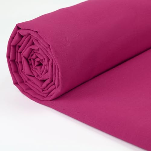 A-Express 100% Baumwollstoff - 150 cm (60 Zoll) Breit – Uni Baumwoll stoff Meterware - Ideal für Patchwork, Nähen, Vorhang, Futter, Bettwäsche, Schneiderei, Kissenbezüge - Rosa 2 Meter von A-Express