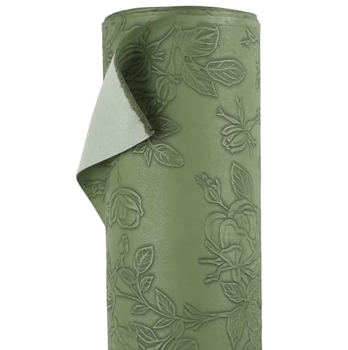 A-Express Blumen Kunstlederstoff - Geprägt PU Kunstleder - 140cm Breit Meterweise Vinyl Ledermaterial - 430 GSM Polsterstoff für Autos, DIY Bastelbogen, Geldbeutel - Hälfte Meter Grün A-Express Blumen Kunstlederstoff - Geprägt PU Kunstleder - 140cm Breit Meterweise Vinyl Ledermaterial - 430 GSM Polsterstoff für Autos, DIY Bastelbogen, Geldbeutel - Hälfte Meter Grün von A-Express